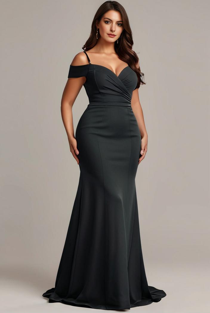 stylish plus size bodycon deep v neck sequin evening dress 100345