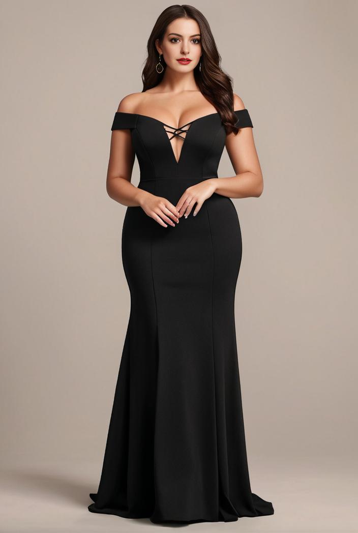 stylish plus size bodycon deep v neck sequin evening dress 100347