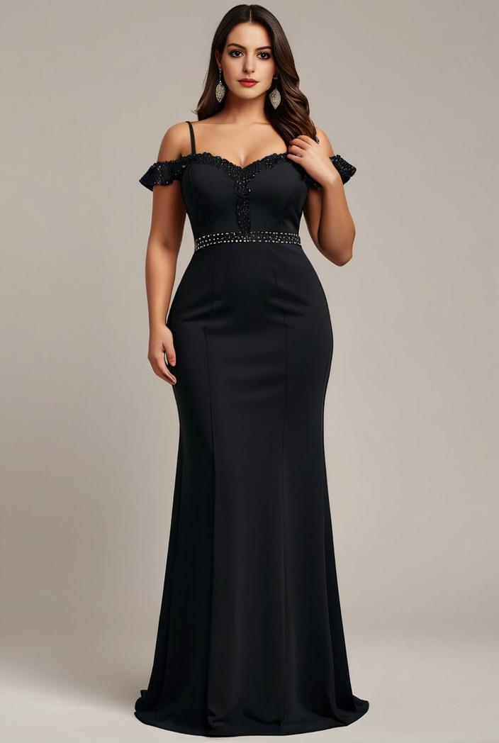 stylish plus size bodycon deep v neck sequin evening dress 100363
