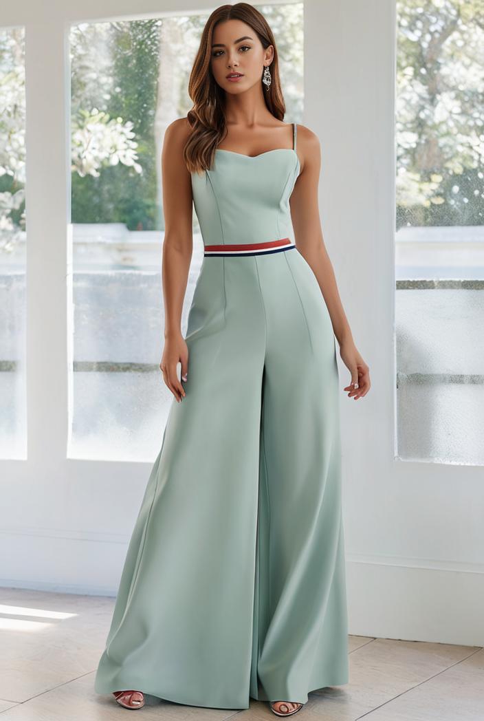 flowy chiffon one shoulder with three straps bridesmaid dress 115400