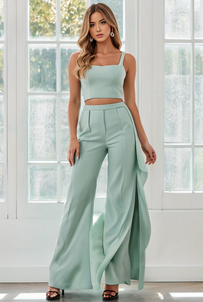flowy chiffon one shoulder with three straps bridesmaid dress 115401