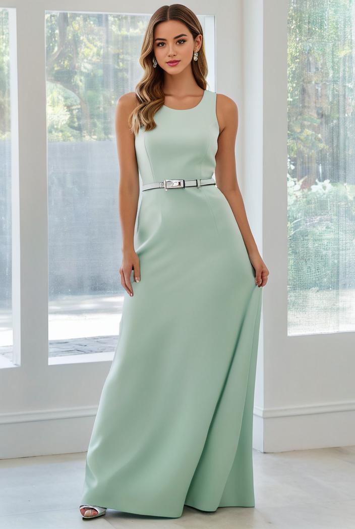 flowy chiffon one shoulder with three straps bridesmaid dress 115402