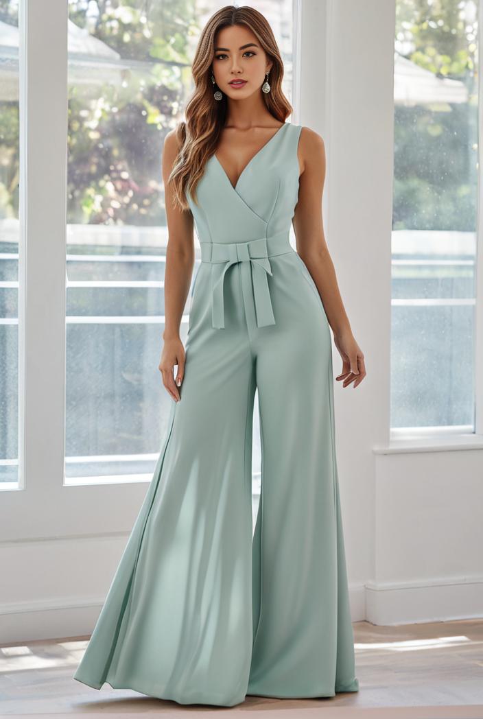 flowy chiffon one shoulder with three straps bridesmaid dress 115406