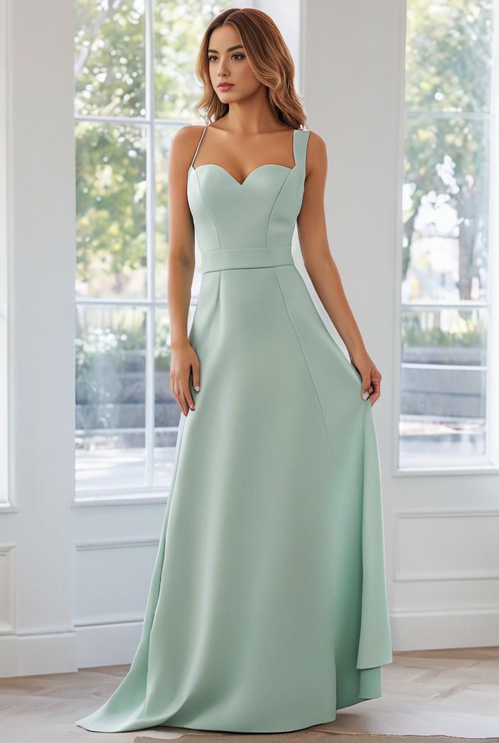flowy chiffon one shoulder with three straps bridesmaid dress 115407