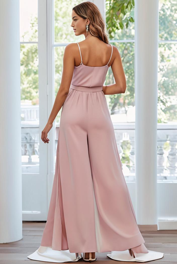 flowy chiffon one shoulder with three straps bridesmaid dress 115415