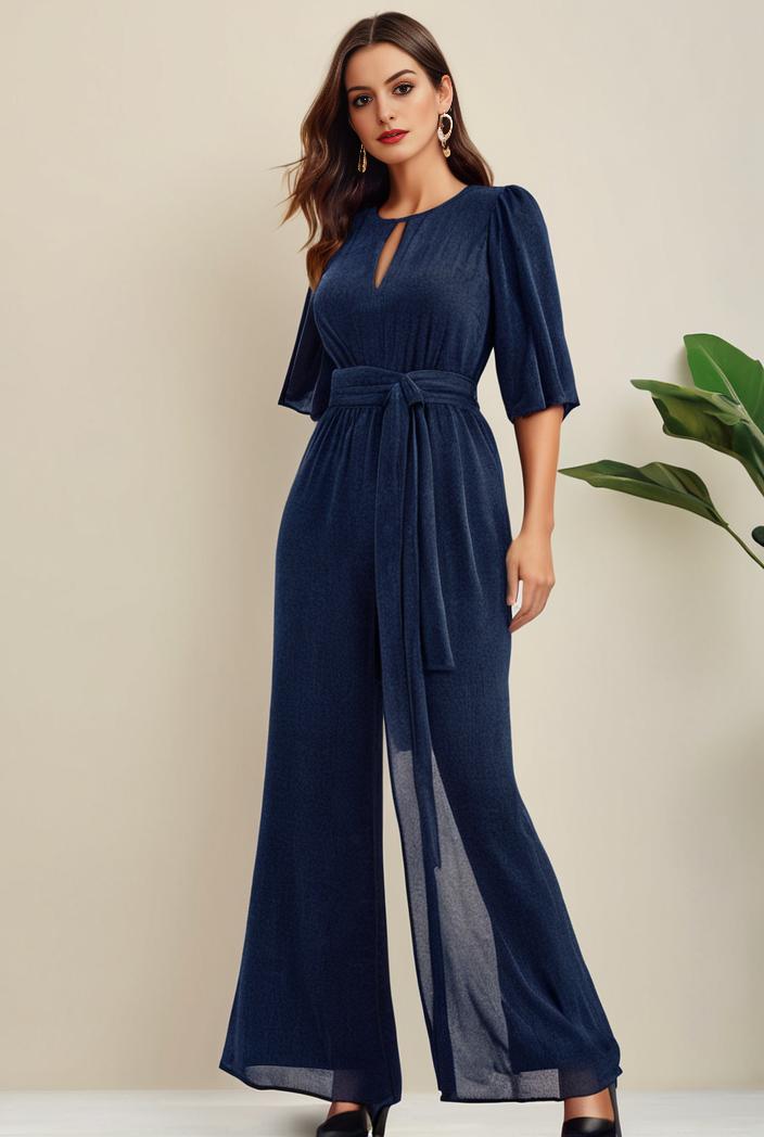 3 4 sleeve bodycon plunging back sequin evening dress 103111