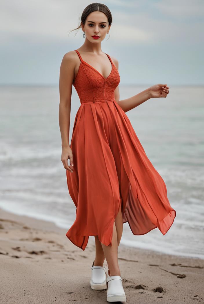 deep v neck lace chiffon bridesmaid dress with asymmetrical hem 104199