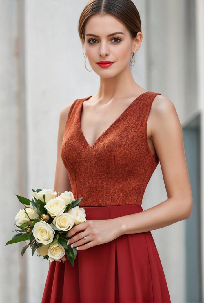 deep v neck lace chiffon bridesmaid dress with asymmetrical hem 104228
