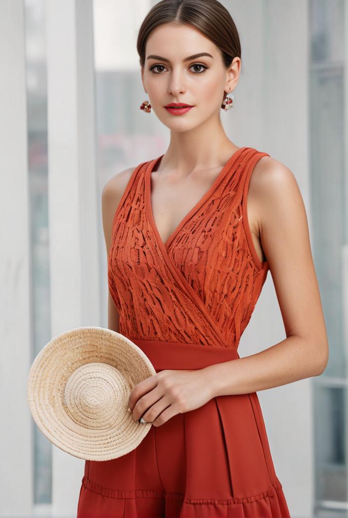 deep v neck lace chiffon bridesmaid dress with asymmetrical hem 104230