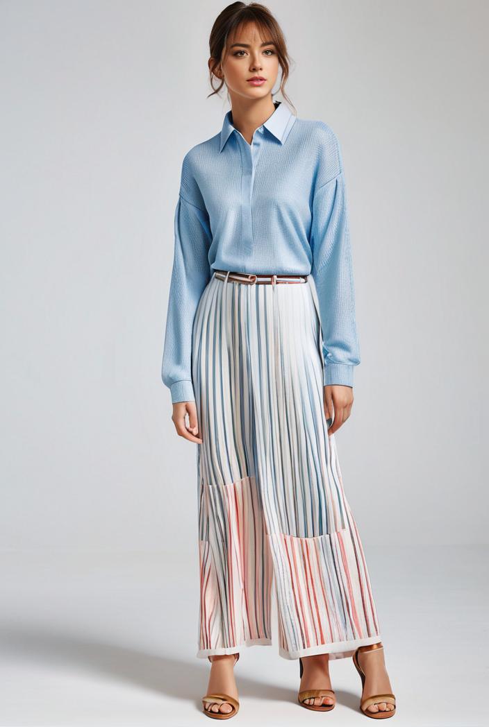 pleated high waist commuting temperament maxi dress 117703