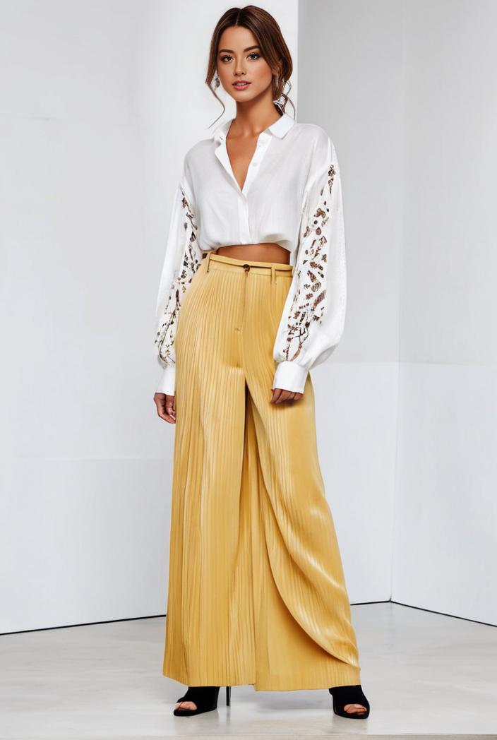 pleated high waist commuting temperament maxi dress 117712