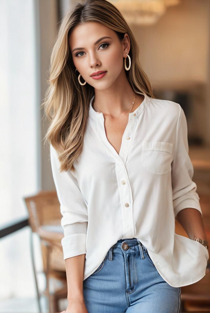 ladies solid button up blazer with long sleeves casual lapel design 101307