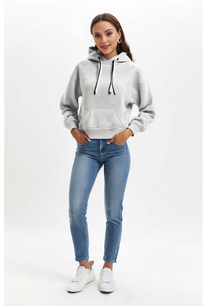 lapel denim coat with long sleeves and buttoned flap pockets stylish women s jacket 101348