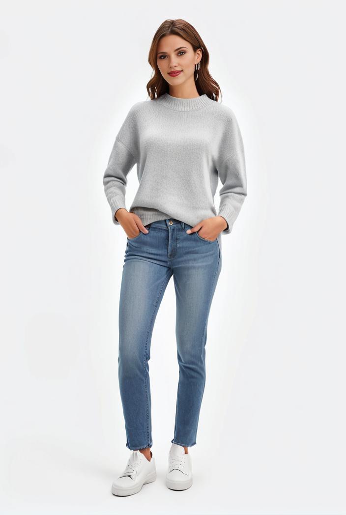 lapel denim coat with long sleeves and buttoned flap pockets stylish women s jacket 101351