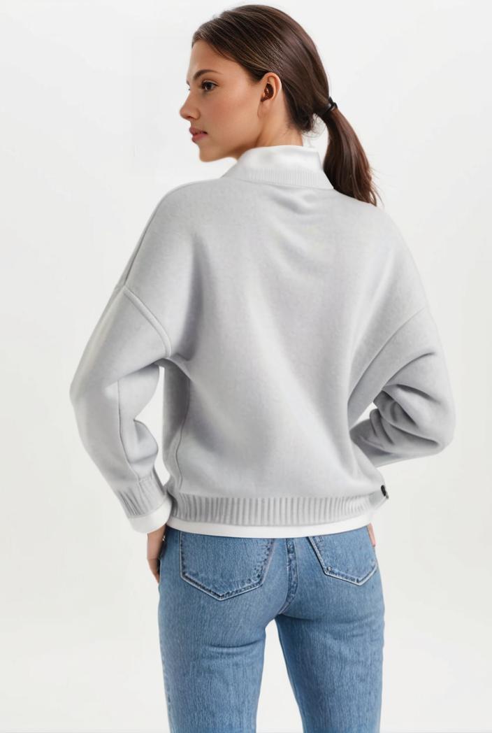 lapel denim coat with long sleeves and buttoned flap pockets stylish women s jacket 101354