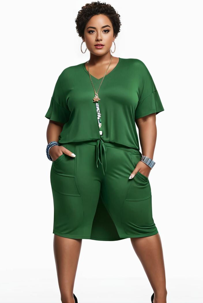 plus size faith letter print short sleeve midi dress with pockets women s plus slight stretch casual dress 118983