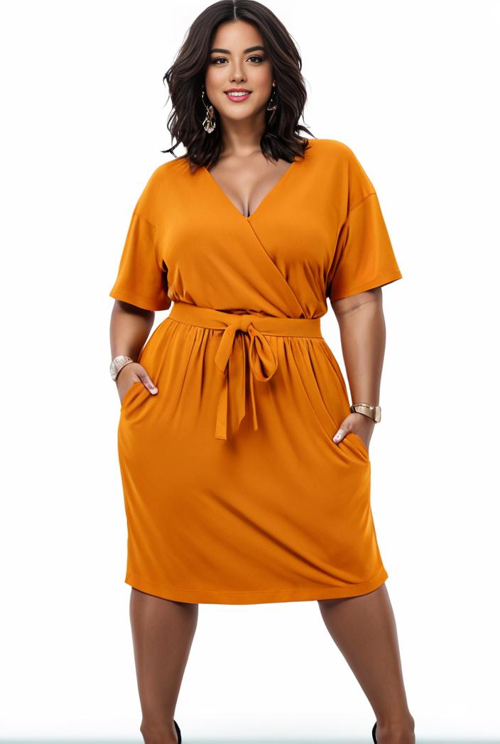 plus size faith letter print short sleeve midi dress with pockets women s plus slight stretch casual dress 118986