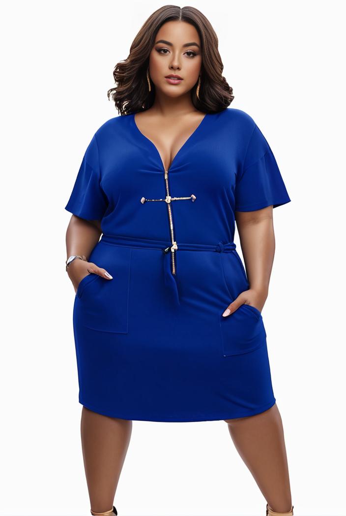 plus size faith letter print short sleeve midi dress with pockets women s plus slight stretch casual dress 118999