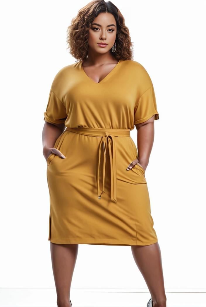 plus size faith letter print short sleeve midi dress with pockets women s plus slight stretch casual dress 119004