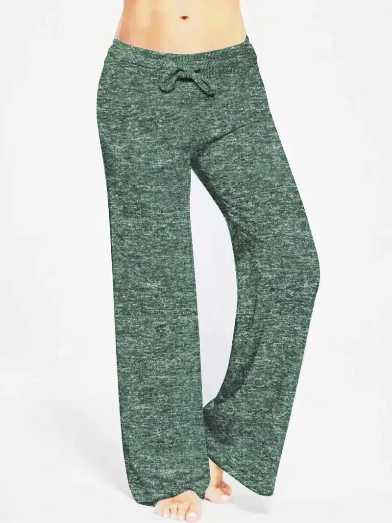 Relaxed Fit Drawstring Trousers, Loose Fit Pants Ideal for Spring & Autumn, Women's Apparel