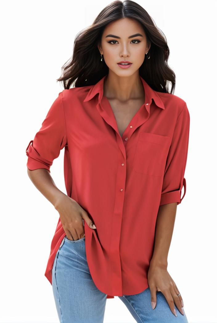 plus size formal shirt women s plus plain long sleeve turn down collar button up workwear shirt 119293
