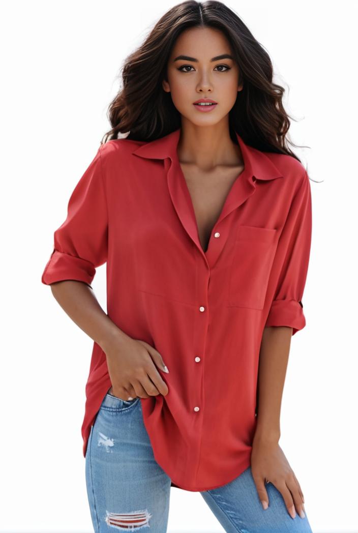plus size formal shirt women s plus plain long sleeve turn down collar button up workwear shirt 119294