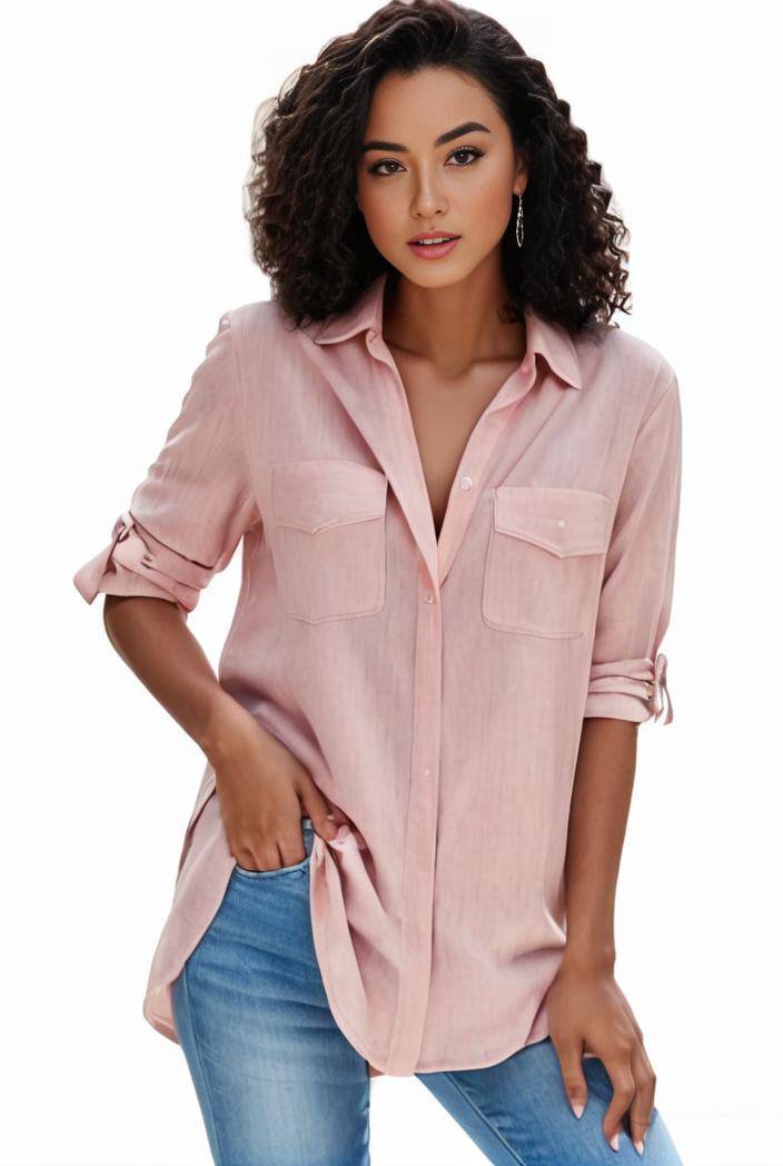 plus size formal shirt women s plus plain long sleeve turn down collar button up workwear shirt 119332