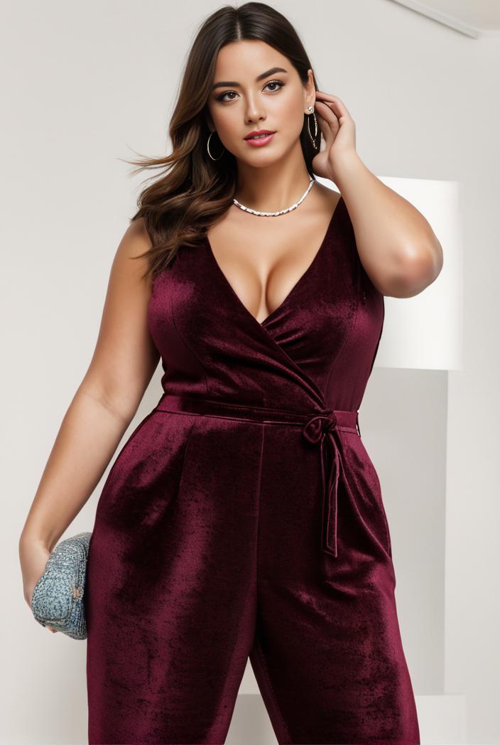 plus size shiny v neck side slit formal evening dress 121009