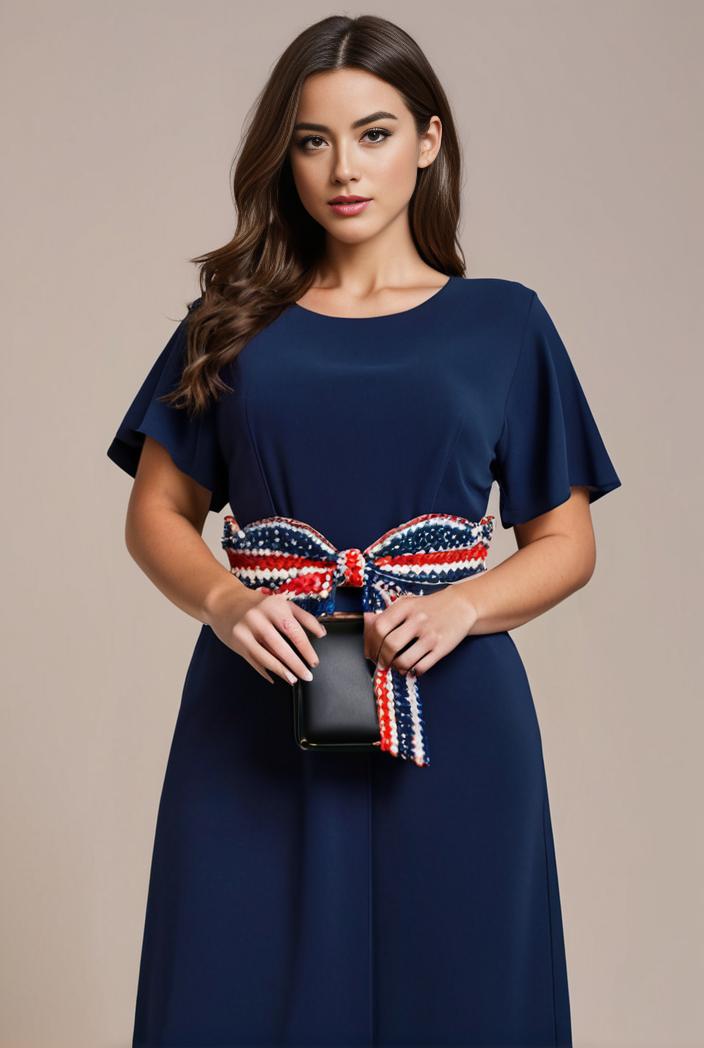 plus size simple chiffon pleated a line round neckline bridesmaid dress 121244