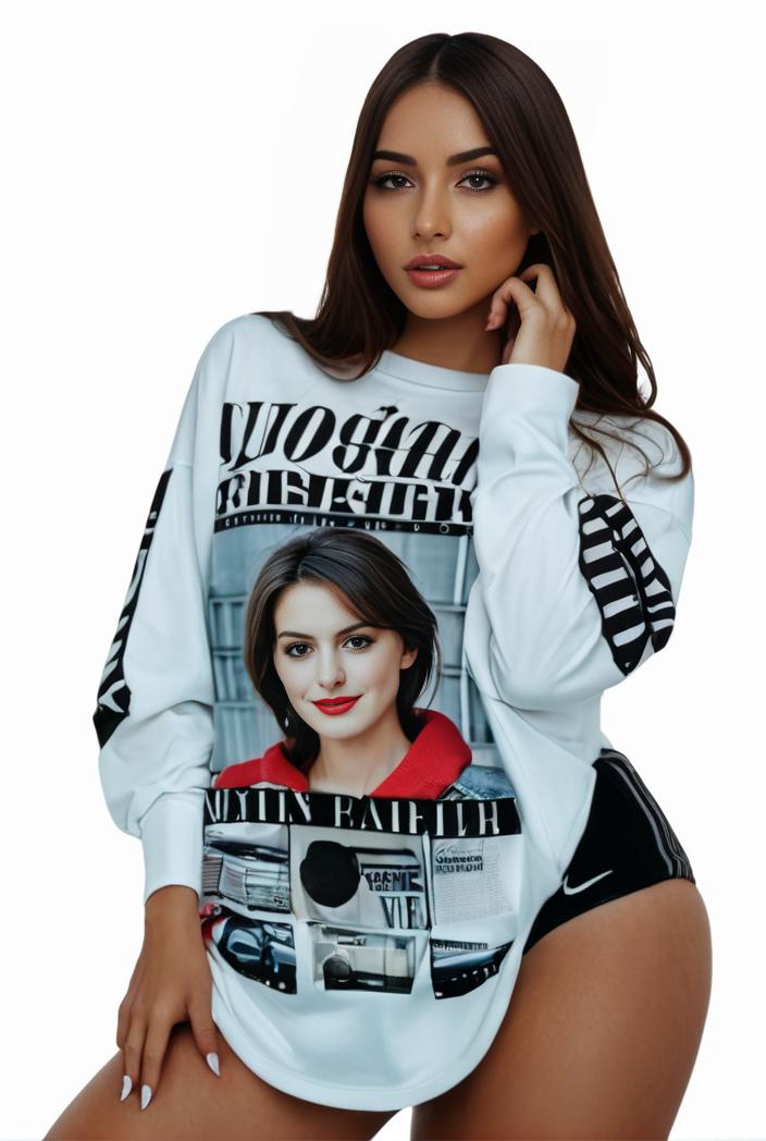 plus size casual sweatshirt women s plus graphic letter print long sleeve round neck slight stretch sweatshirt 111291