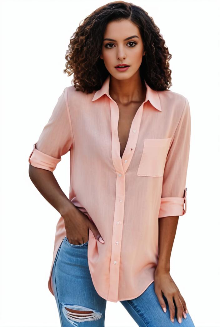 plus size formal shirt women s plus plain long sleeve turn down collar button up workwear shirt 111892