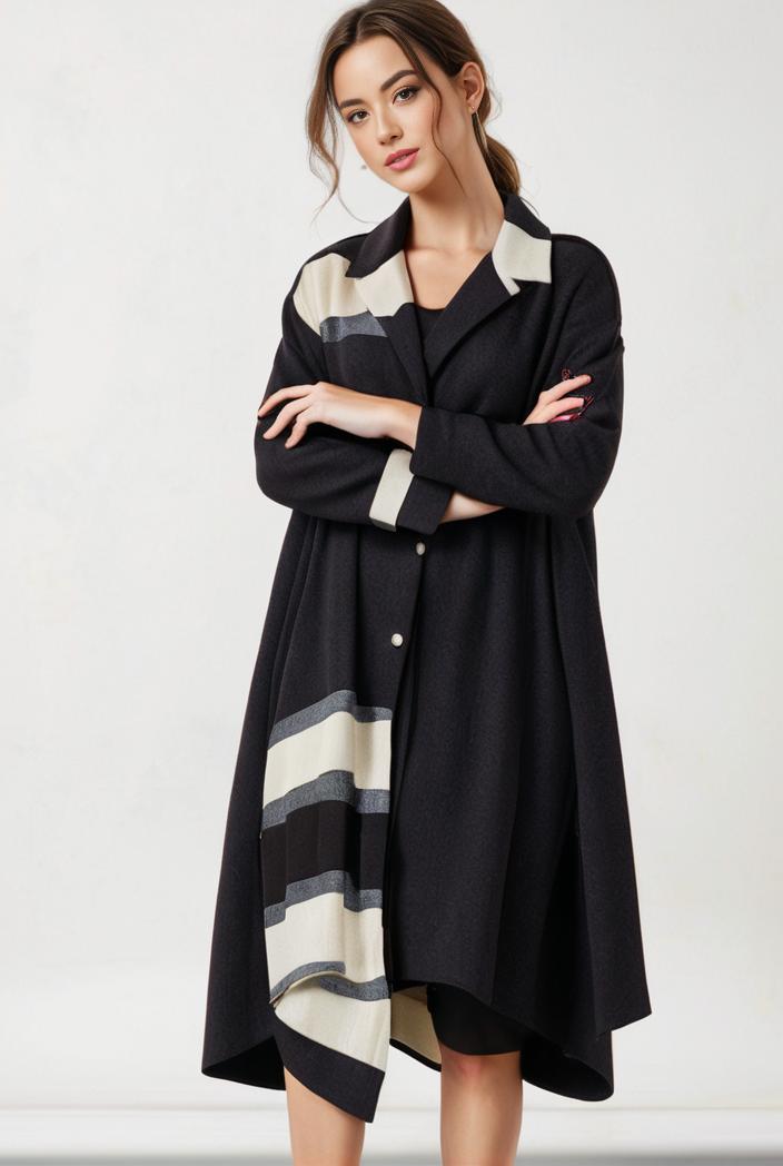 size curve dresses plus size loose elegant floral pattern stitching midi dress 124841