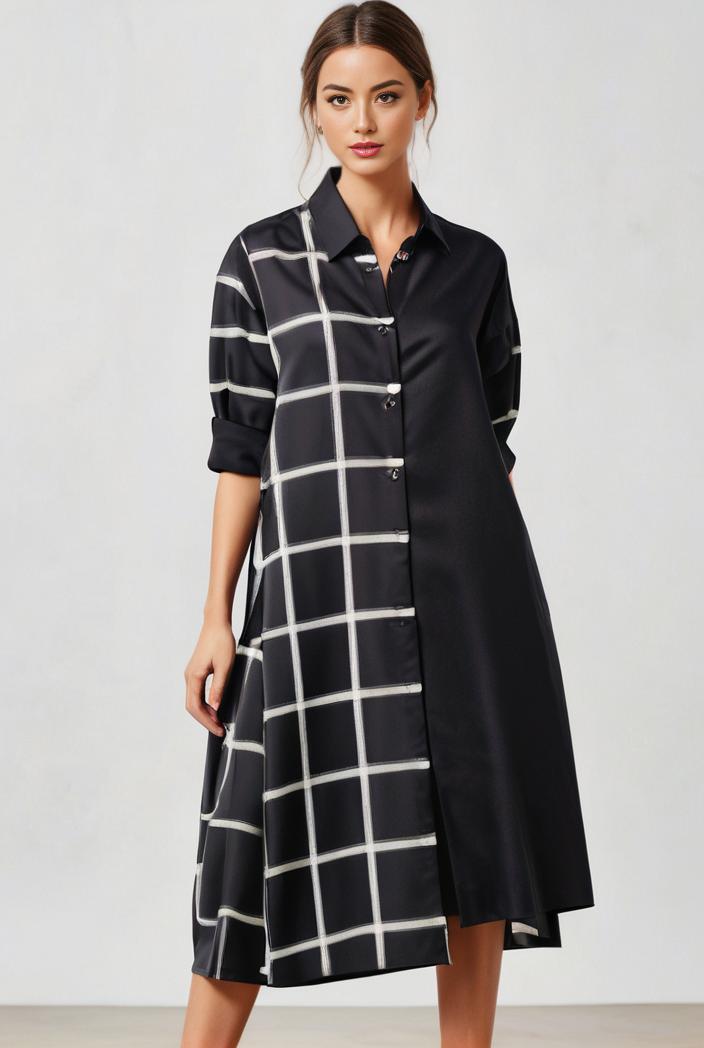 size curve dresses plus size loose elegant floral pattern stitching midi dress 124880