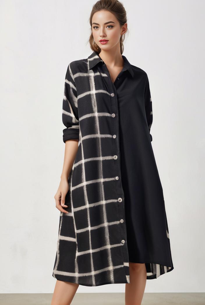 size curve dresses plus size loose elegant floral pattern stitching midi dress 124882