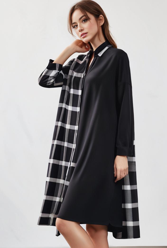 size curve dresses plus size loose elegant floral pattern stitching midi dress 124893