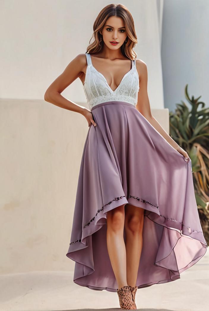 plus size sequin high low deep v neck tulle evening dresses 113352