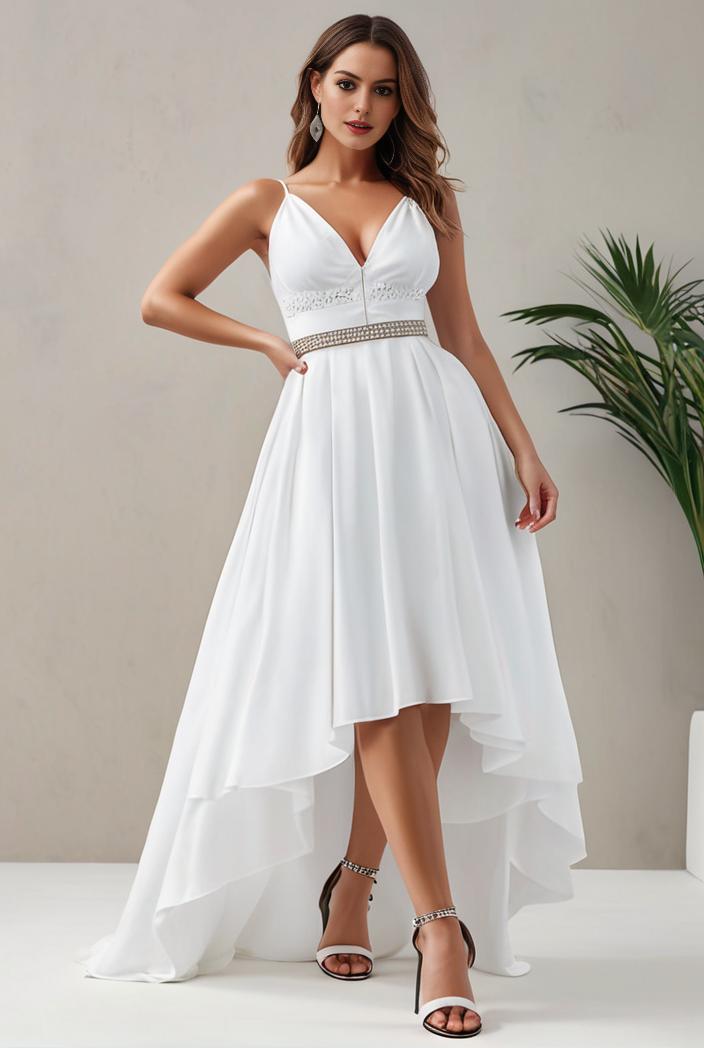 plus size sequin high low deep v neck tulle evening dresses 113367