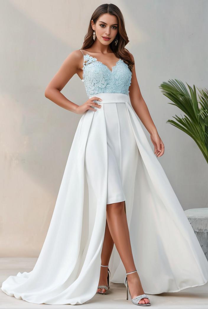 plus size sequin high low deep v neck tulle evening dresses 113369