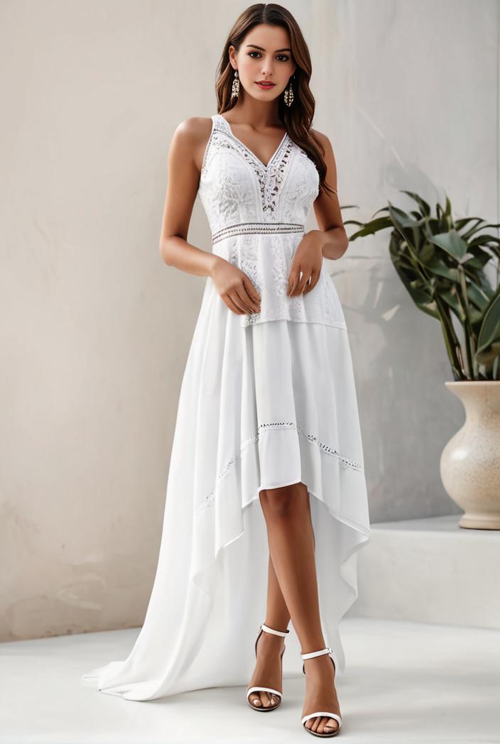 plus size sequin high low deep v neck tulle evening dresses 113394