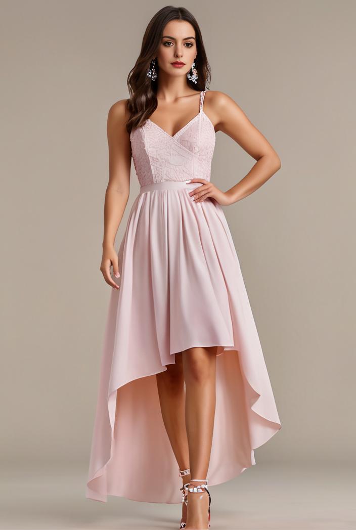 plus size sequin high low deep v neck tulle evening dresses 113405