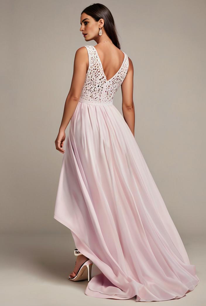 plus size sequin high low deep v neck tulle evening dresses 113407