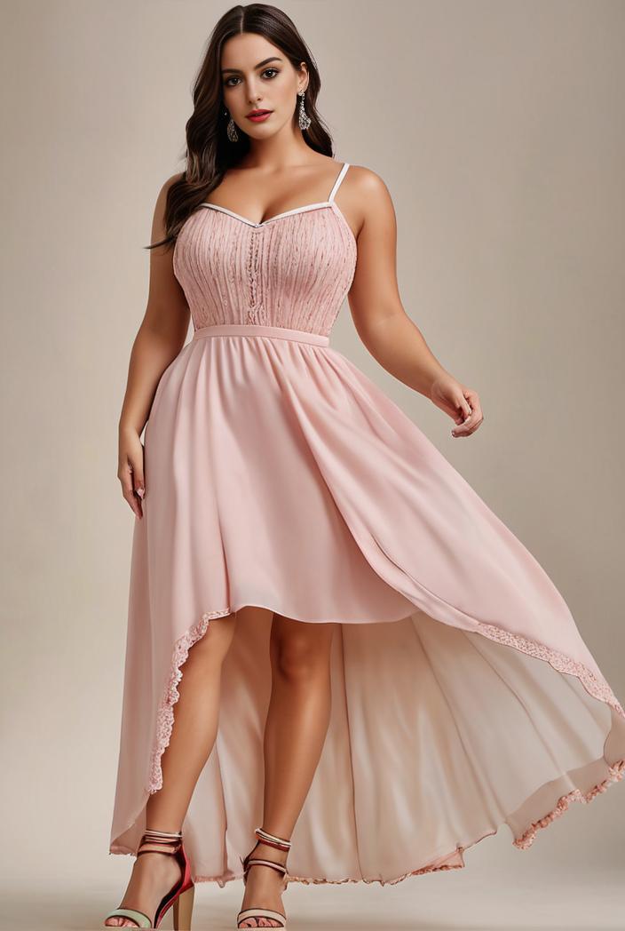 plus size sequin high low deep v neck tulle evening dresses 113419