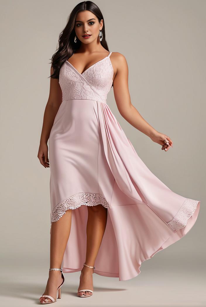 plus size sequin high low deep v neck tulle evening dresses 113421