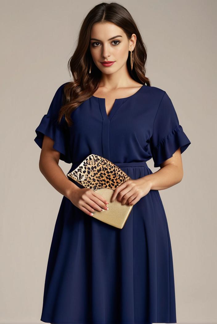 plus size simple chiffon pleated a line round neckline bridesmaid dress 113801