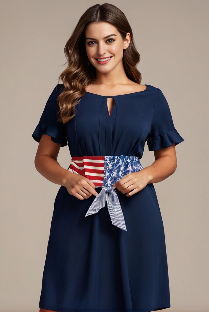 plus size simple chiffon pleated a line round neckline bridesmaid dress 113805