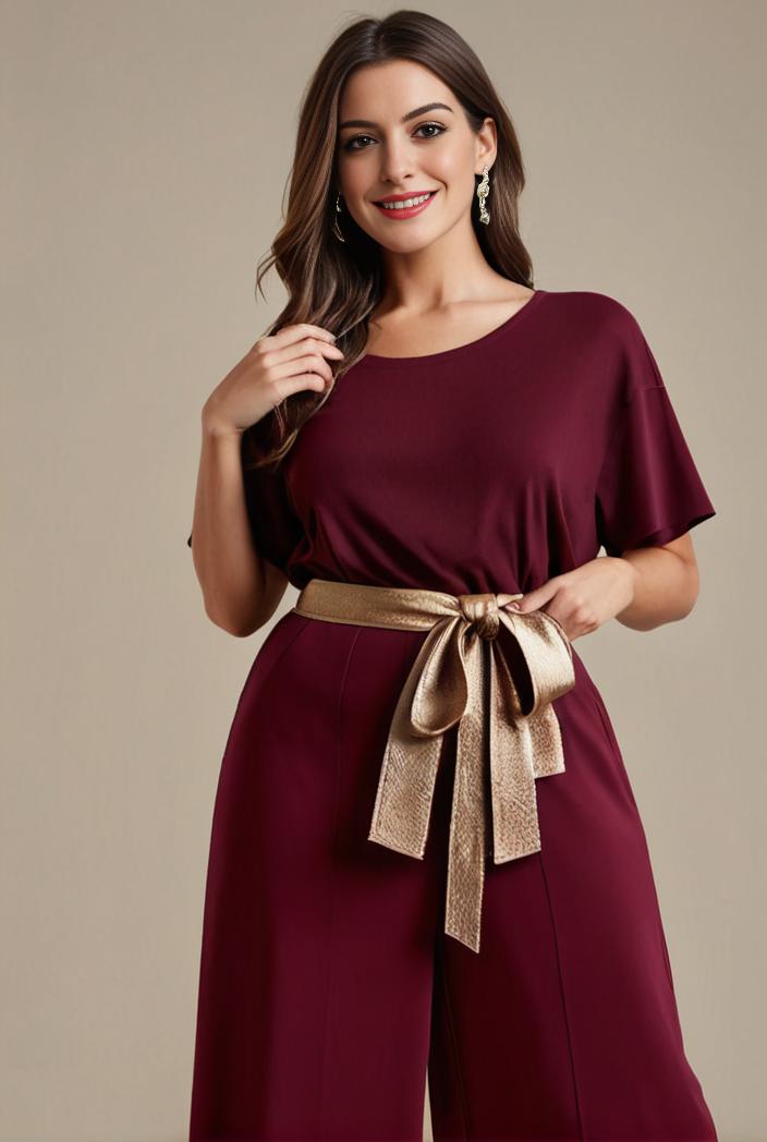 plus size simple chiffon pleated a line round neckline bridesmaid dress 113807