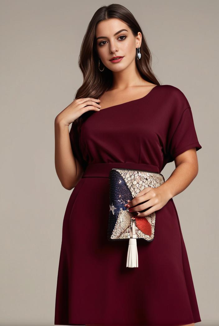 plus size simple chiffon pleated a line round neckline bridesmaid dress 113813