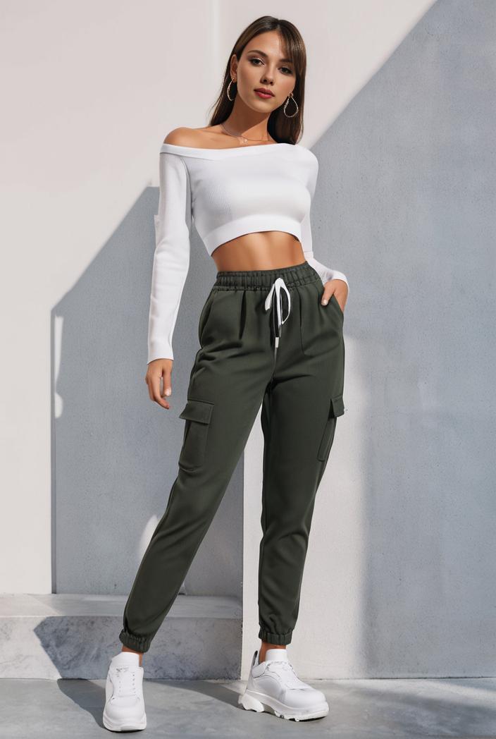 slim fit drawstring denim jeans with elastic waist for women 109776