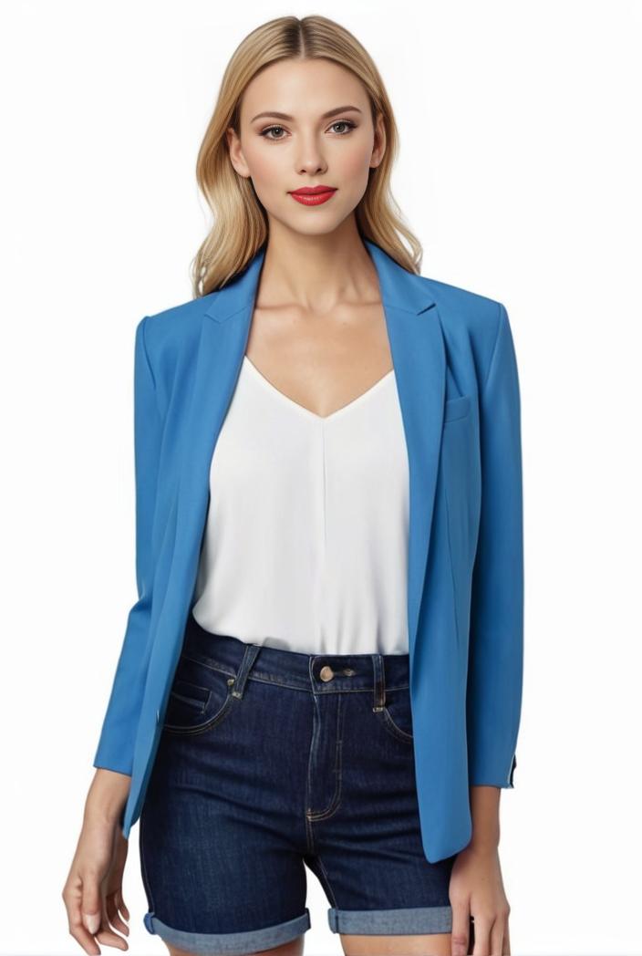 sophisticated split front blazer with long sleeves 110732