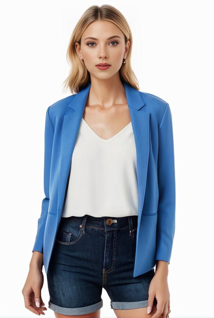 sophisticated split front blazer with long sleeves 110737
